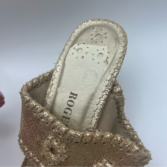 Jack Rogers Gold Maggie Kitten Heels 8.5 - Picture 4 of 10